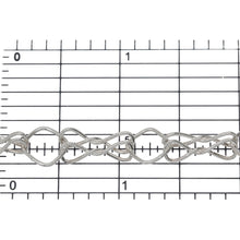 Load image into Gallery viewer, Sterling Silver Double 4.5mm Width by 16.0mm Length Smooth Figure 8 Links Followed By 10.0mm Width / Length Smooth Diamond Link, Figure 8 Chain. Price per: 1 Foot.
