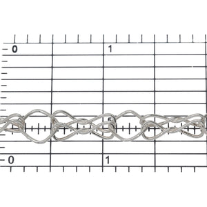 Sterling Silver Double 4.5mm Width by 16.0mm Length Smooth Figure 8 Links Followed By 10.0mm Width / Length Smooth Diamond Link, Figure 8 Chain. Price per: 1 Foot.