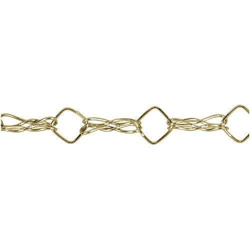 14kt Gold Filled Double 4.5mm Width by 16.0mm Length Smooth Figure 8 Links Followed By 10.0mm Width / Length Smooth Diamond Link, Figure 8 Chain. Price per: 1 Foot.