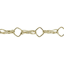 Load image into Gallery viewer, 14kt Gold Filled Double 4.5mm Width by 16.0mm Length Smooth Figure 8 Links Followed By 10.0mm Width / Length Smooth Diamond Link, Figure 8 Chain. Price per: 1 Foot.
