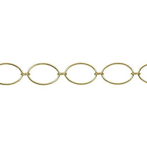 14kt Gold Filled 5.5mm Width / Length Circle Link Connected to 12.91mm Width by 19.89mm Length Smooth Oval Link, Long and Short Chain. Price per: 1 Foot.