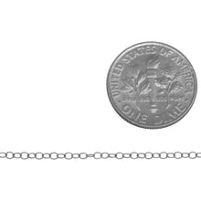 Load image into Gallery viewer, Sterling Silver 1.4mm Width by 1.9mm Length, Smooth Cable Chain. Price per: 1 Foot.
