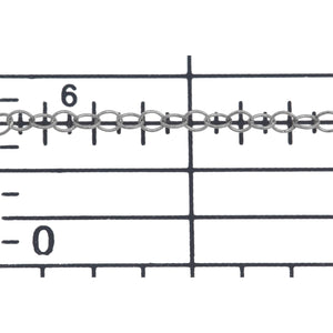 Sterling Silver 1.4mm Width by 1.9mm Length, Smooth Cable Chain. Price per: 1 Foot.