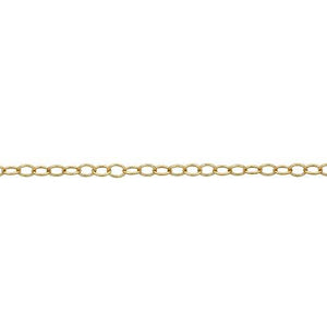 14kt Gold Filled 1.4mm Width by 1.9mm Length, Smooth Cable Chain. Price per: 1 Foot.