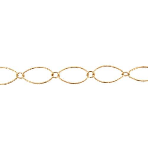 14kt Gold Filled 12.9mm Width by 20.9mm Length, Price per: 1 Foot.
