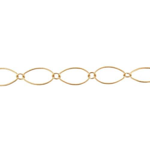 14kt Gold Filled 12.9mm Width by 20.9mm Length, Price per: 1 Foot.