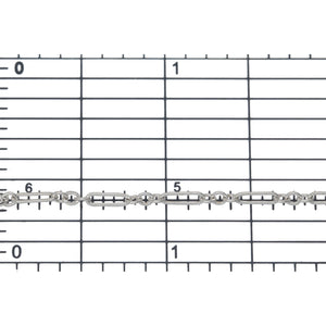 Sterling Silver Two of 2.2mm Width by 2.7mm Length Small Smooth Oval Links With 2.2mm Width by 2.7mm Length Small Flat Oval Link in the Middle, Followed by 2.2mm Width by 7.0mm Length Large Flat Oval Link, Long and Short Chain. Price per: 1 Foot.