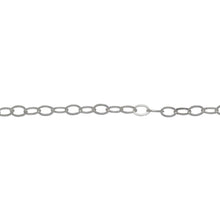 Load image into Gallery viewer, Chain by Foot. Sterling Silver 2.8mm Width by 4.2mm Length, Flat Cable Chain. Price per: 1 Foot.
