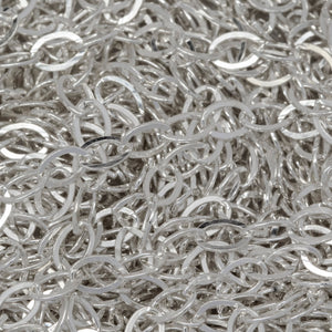 Sterling Silver 2.8mm Width by 4.2mm Length, Flat Cable Chain. Price per: 1 Foot.