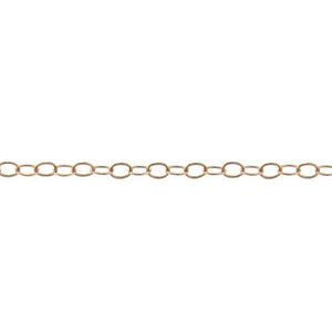 14kt Gold Filled 1.0mm Width by 1.33mm Length, Cable Chain With Diamond Cut Edges. Price per: 1 Foot.