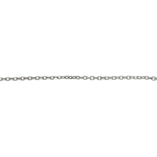 Chain by Foot. Sterling Silver 1.0mm Width by 1.33mm Length, Cable Chain With Diamond Cut Edges. Price per: 1 Foot.