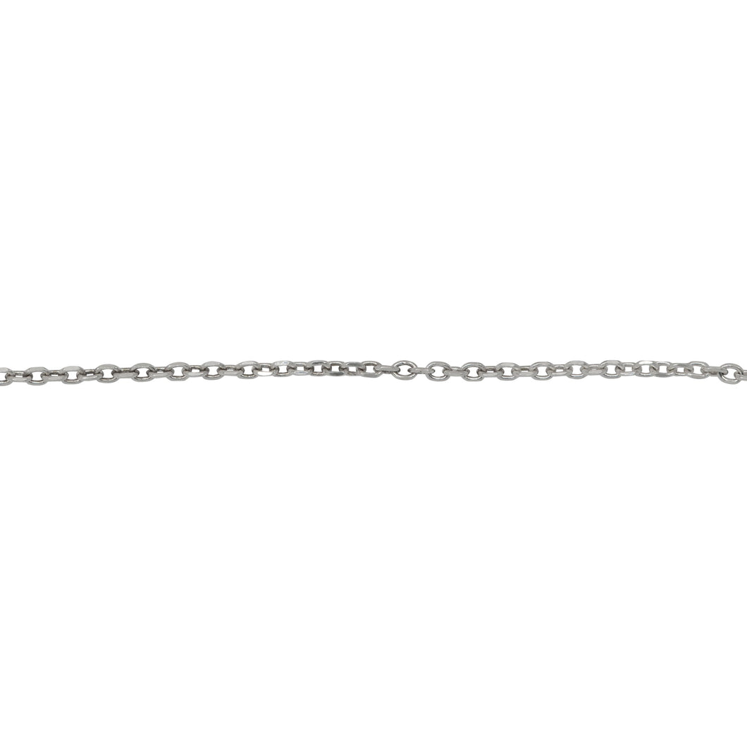 Chain by Foot. Sterling Silver 1.0mm Width by 1.33mm Length, Cable Chain With Diamond Cut Edges. Price per: 1 Foot.