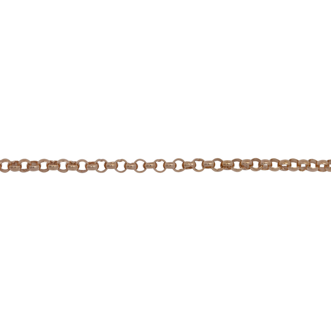 14kt Gold Filled - Rose Gold 1.48mm Width / Length, Rolo Chain. Price per: 1 Foot.