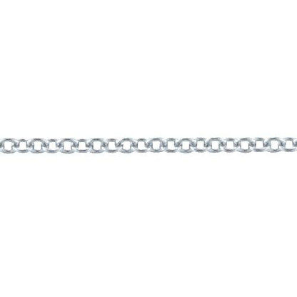 Sterling Silver 1.10mm Width by 1.3mm Length, Smooth Cable Chain. Price per: 1 Foot.
