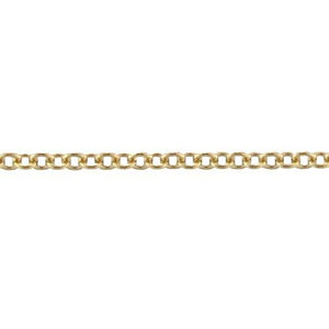 14kt Gold Filled 1.10mm Width by 1.3mm Length, Smooth Cable Chain. Price per: 1 Foot.