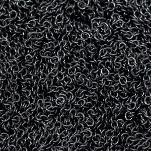 Sterling Silver Black Diamond 1.10mm Width by 1.3mm Length, Smooth Cable Chain. Price per: 1 Foot.