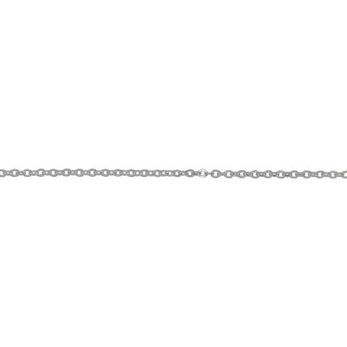 Chain by Foot. Sterling Silver 1.10mm Width by 1.3mm Length, Flat Cable Chain. Price per: 1 Foot.