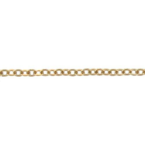 14kt Gold Filled 1.10mm Width by 1.3mm Length, Flat Cable Chain. Price per: 1 Foot.