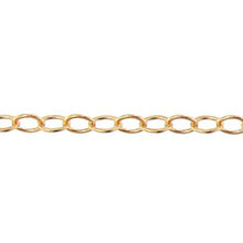 Load image into Gallery viewer, 14kt Gold Filled 2.2mm Width by 3.1mm Length, Flat Cable Chain. Price per: 1 Foot.
