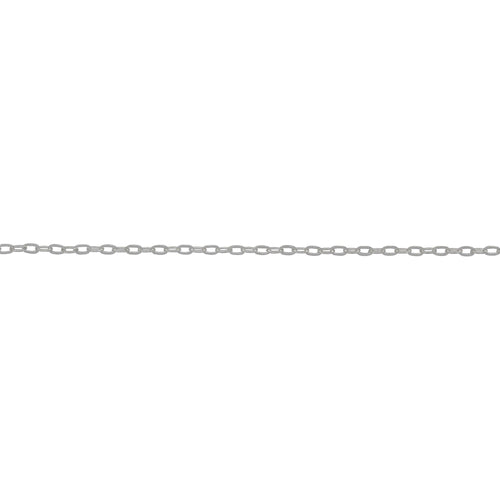 Chain by Foot. Sterling Silver 1.0mm width by 1.6mm length, Flat Elongated Cable Chain. Price per: 1 Foot.