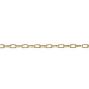 14kt Gold Filled 1.0mm width by 1.6mm length, Flat Elongated Cable Chain. Price per: 1 Foot.