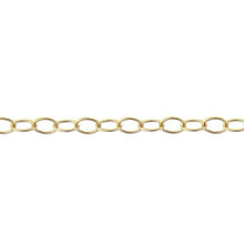 Load image into Gallery viewer, 14kt Gold Filled 1.5mm Width by 2.0mm Length, Flat Cable Chain. Price per: 1 Foot.
