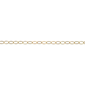 14kt Gold Filled - Rose Gold 1.5mm Width by 2.0mm Length, Flat Cable Chain. Price per: 1 Foot.