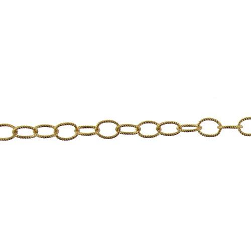 14kt Gold Filled 3.6mm width by 4.6mm length, Twisted Cable Chain. Price per: 1 Foot.