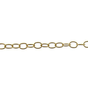 14kt Gold Filled 3.6mm width by 4.6mm length, Twisted Cable Chain. Price per: 1 Foot.