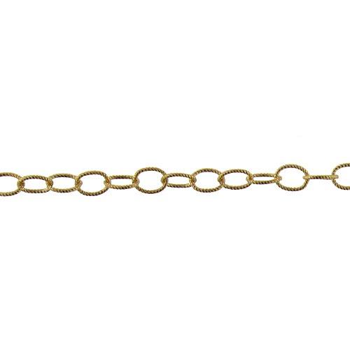 14kt Gold Filled 3.6mm width by 4.6mm length, Twisted Cable Chain. Price per: 1 Foot.