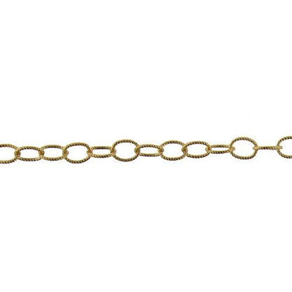 14kt Gold Filled 3.6mm width by 4.6mm length, Twisted Cable Chain. Price per: 1 Foot.