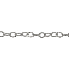 Load image into Gallery viewer, Chain by Foot. Sterling Silver 5.0mm Width / Length Hammered Wire, Circle Chain. Price per: 1 Foot.
