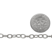 Load image into Gallery viewer, Sterling Silver 5.0mm Width / Length Hammered Wire, Circle Chain. Price per: 1 Foot.
