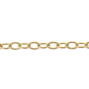 14kt Gold Filled 5.0mm Width / Length Hammered Wire, Circle Chain. Price per: 1 Foot.