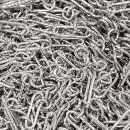 Sterling Silver One of 2.0mm width by 7.0mm length Smooth Long Link Followed by Three of 2.2mm width by 2.6mm length Smaller Smooth Oval Links, Long and Short Chain. Price per: 1 Foot.