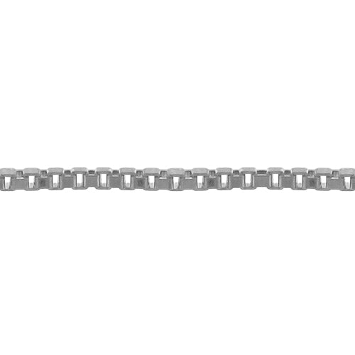 Sterling Silver 1.5mm Width / Length, Box Chain. Price per: 1 Foot.
