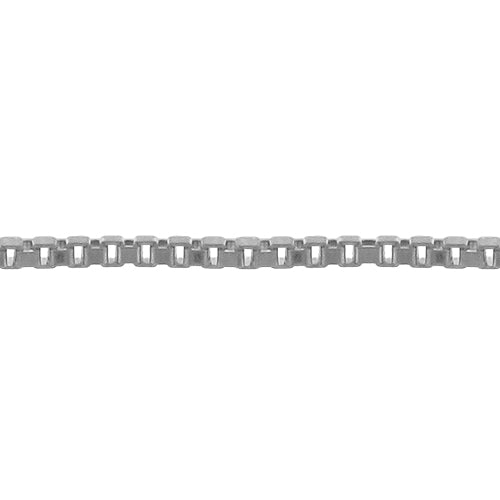 Sterling Silver 1.5mm Width / Length, Box Chain. Price per: 1 Foot.