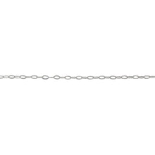 Load image into Gallery viewer, Chain by Foot. Sterling Silver 1.06mm Width 2.0mm Length, Flat Elongated Cable Chain. Price per: 1 Foot.

