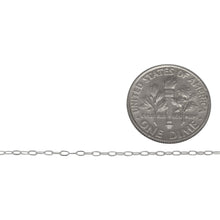 Load image into Gallery viewer, Sterling Silver 1.06mm Width 2.0mm Length, Flat Elongated Cable Chain. Price per: 1 Foot.
