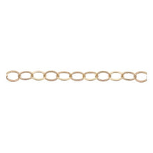 Load image into Gallery viewer, 14kt Gold Filled 1.10mm Width by 1.60mm Length, Flat Cable Chain. Price per: 1 Foot.
