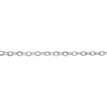 Load image into Gallery viewer, Chain by Foot. Sterling Silver 2.2mm Width by 2.7mm Length, Flat Cable Chain. Price per: 1 Foot.
