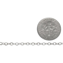 Load image into Gallery viewer, Sterling Silver 2.2mm Width by 2.7mm Length, Flat Cable Chain. Price per: 1 Foot.
