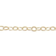 Load image into Gallery viewer, 14kt Gold Filled 2.2mm Width by 2.7mm Length, Flat Cable Chain. Price per: 1 Foot.
