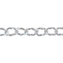 Load image into Gallery viewer, Sterling Silver 2.2mm Width by 2.7mm Length, Hammered Cable Chain. Price per: 1 Foot.
