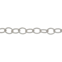 Load image into Gallery viewer, Chain by Foot. Sterling Silver 5.1mm Width by 7.1mm Length, Textured Cable Chain. Price per: 1 Foot.
