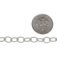 Load image into Gallery viewer, Sterling Silver 5.1mm Width by 7.1mm Length, Textured Cable Chain. Price per: 1 Foot.
