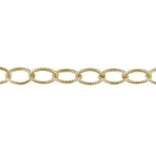 Load image into Gallery viewer, 14kt Gold Filled 5.1mm Width by 7.1mm Length, Textured Cable Chain. Price per: 1 Foot.
