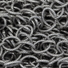 Load image into Gallery viewer, Sterling Silver Oxidized 5.1mm Width by 7.1mm Length, Textured Cable Chain. Price per: 1 Foot.
