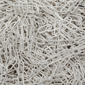 Sterling Silver 1.9mm Width by 5.1mm Length, Corrugated Elongated Cable Chain. Price per: 1 Foot.