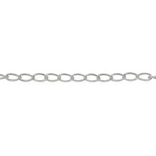 Load image into Gallery viewer, Chain by Foot. Sterling Silver 2.8mm width by 4.7mm length, Smooth Curb Chain. Price per: 1 Foot.
